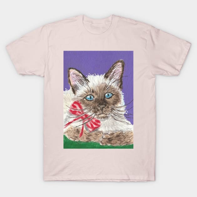 Siamese kitten cat T-Shirt by SamsArtworks